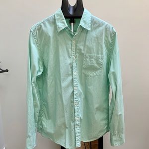 pinstripe tailored fit button down